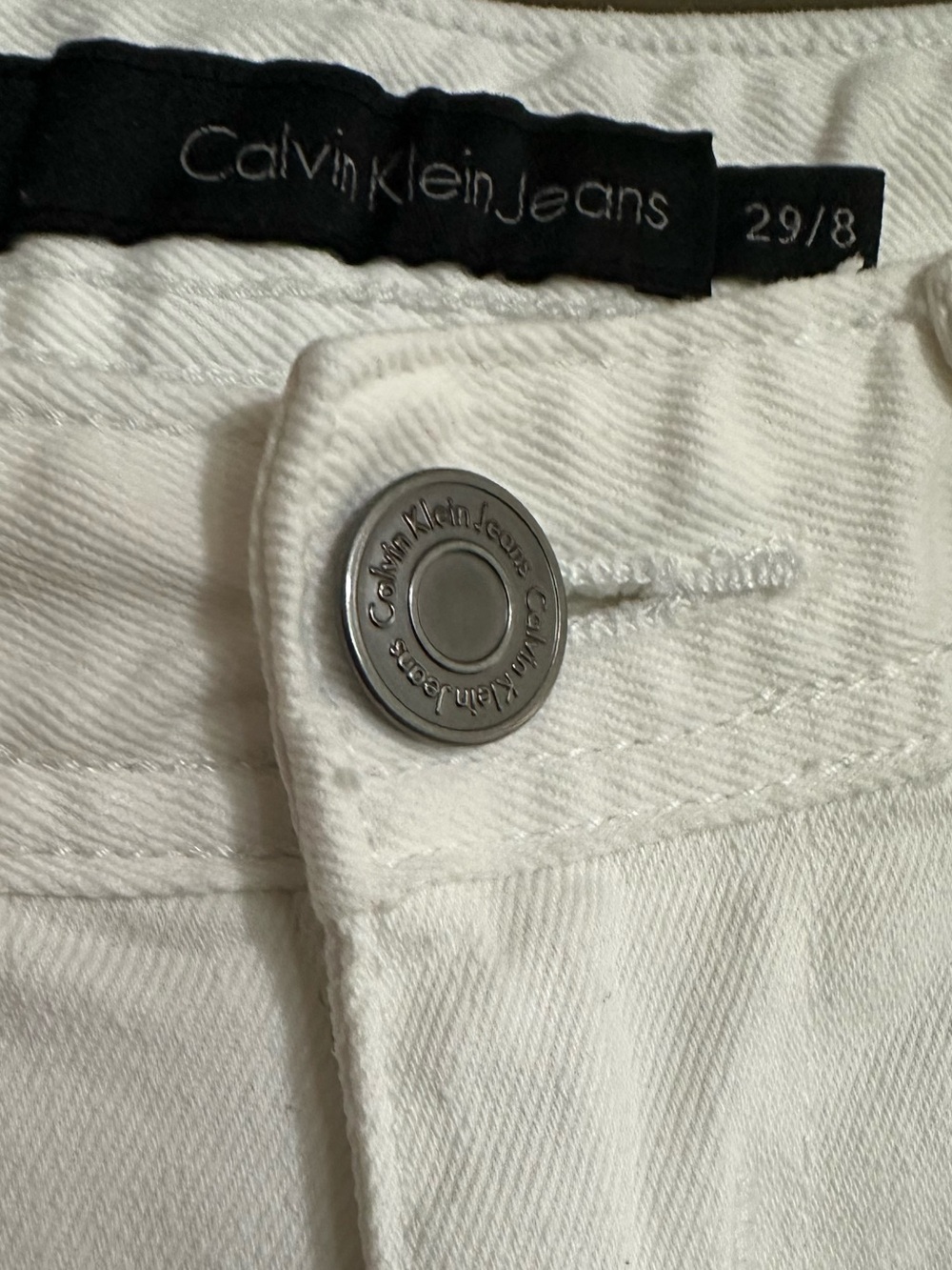 Calvin Klein Jeans Classic White Skinny Crop Women’s Jeans - Picture 2 of 9